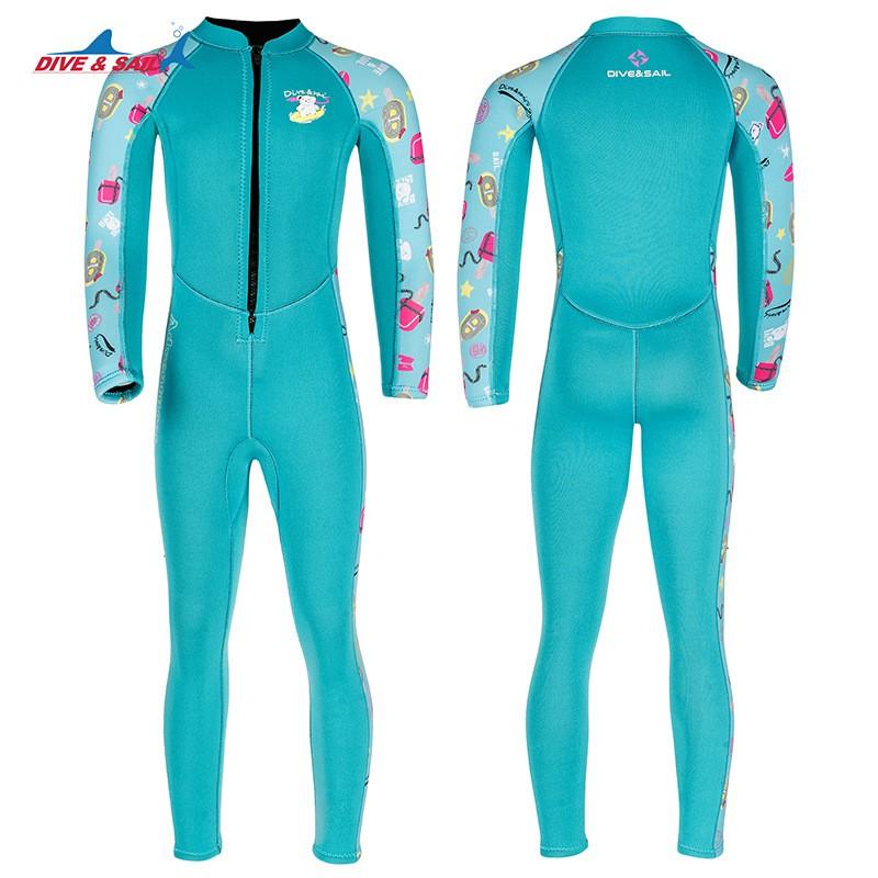 Children's Warm Swimming Suit 1.5MM Girls 'diving Long-sleeved Cold-proof Snorkeling Surfing Jellyfish