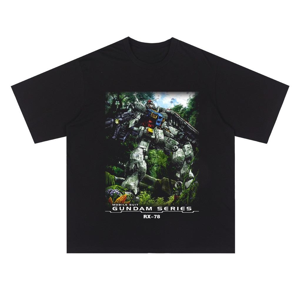

Men s Women s Anime Gundam Mecha Summer T-shirt Harajuku Retro Short-sleeved Casual Loose Oversized Fitness Comfortable Y2k Top 4XL
