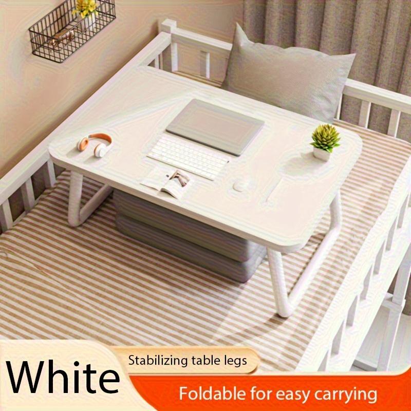 

1 шт. Портативний ергономічний корковий настільний столик для колін з бамбуковим оздобленням, ергономічна підставка для роботи, складаний дизайн столика, стійка конструкція столика білий
