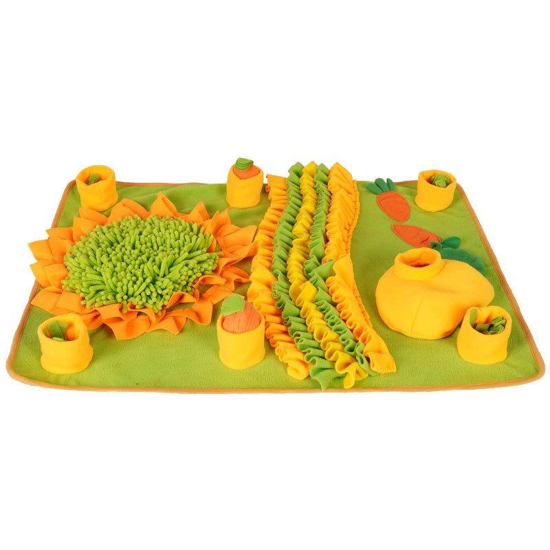 Pet Puzzle Decompression Interactive Shaking Fleece Hidden Food Sniffing Pad To Relieve Stuffiness Slow Food Pad Pet Supplies