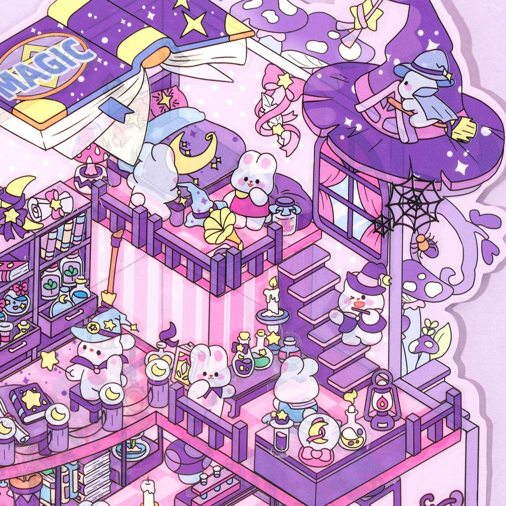 3D Stereoscopic Miniature Scene Stickers - DIY Dollhouse & Toy Collection for Children