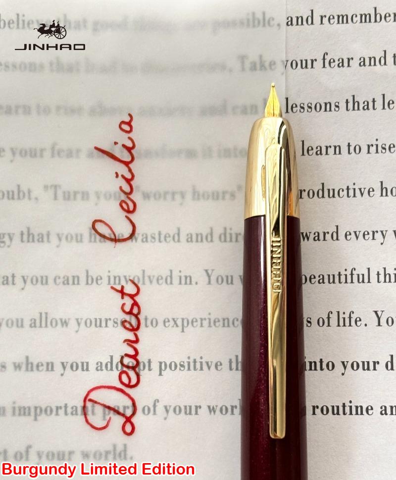Burgund Limited Edition!!! JINHAO 20 Druck-Füllfederhalter Einziehbar Tinte-Konverter Schreibwaren Schulbedarf PK 10 A1