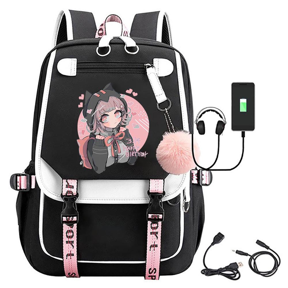 

Дорожная сумка для отдыха, периферийный рюкзак, большая вместимость, USB, корейская версия, студенческий школьный рюкзак One Size