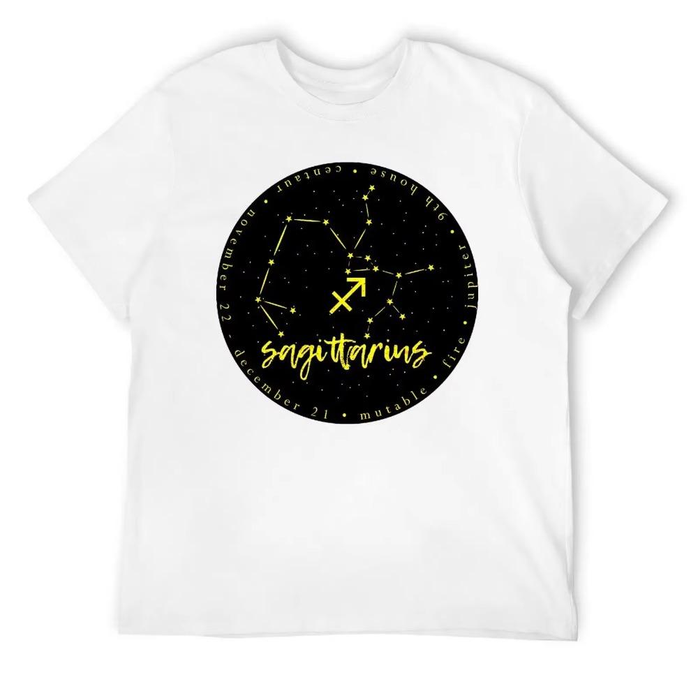 Sagittarius Twelve Constellation (12) Top Tee Casual Graphic T-shirt Round Neck  Sports  Joke Leisure USA Size