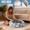 Round Cat Bed Plush Pet Sleeping Cushion Anti-Slip Pet Cushion for Indoor Home Bedroom Living Room Winter Cats Dogs Kitten Puppy