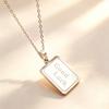 European and American Simple Double-sided Necklace Little Prince Geometric Square Pendant for Men and Women