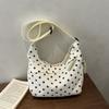 Casual Polka Dot Shoulder Bags Large Capacity Adjustable Strap Crossbody Bags Bow Underarm Bags