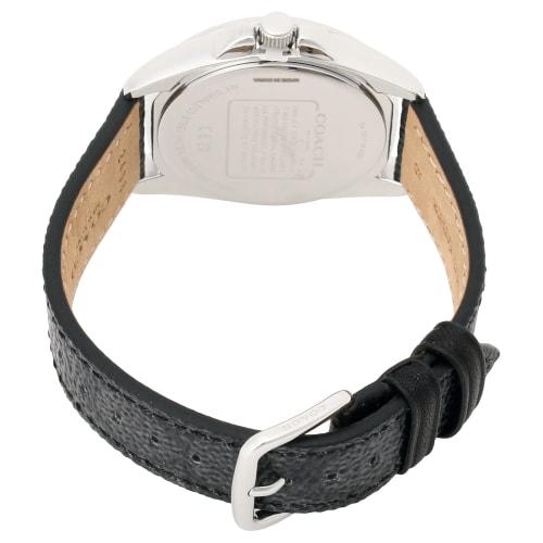 Coach Grason Signature C Canvas Watch, 36mm, Black Dial, Silver Quartz, Women's, 14504112