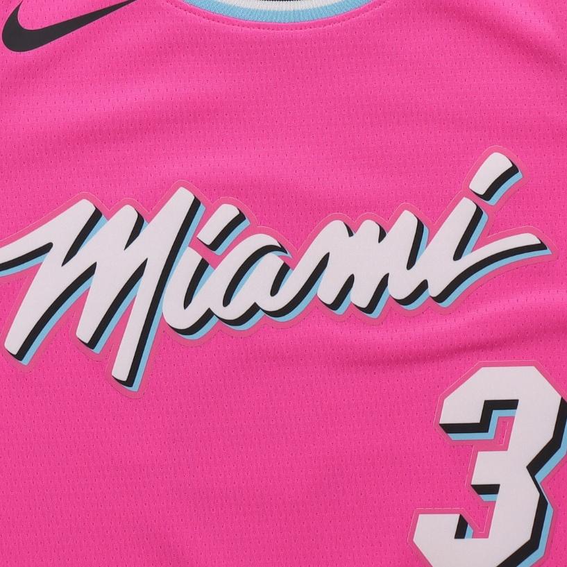 Nike NBA Dwyane Wade Miami Heat City Edition Swingman Jersey Pink Men's BQ5639-687