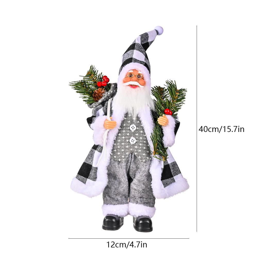 Santa Claus Doll Children Xmas Gift Mini Holding Christmas Tree Ornaments Home Wedding Party Supplies Plush Decorations 2025