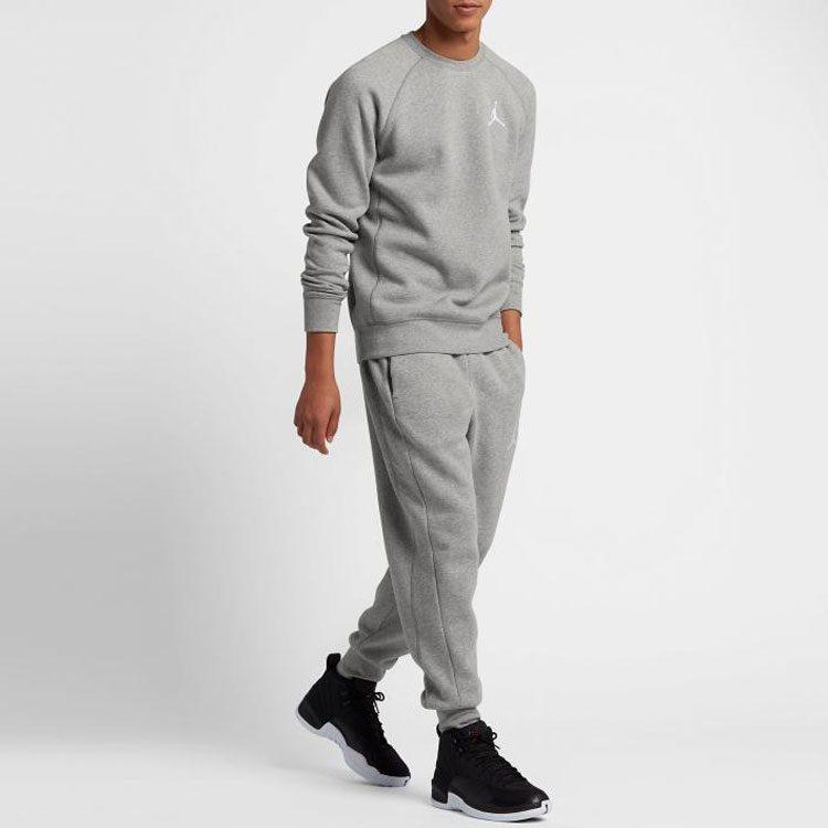 Jordan Sweatshirts Men's Gray Crew Neck Moderate Regular CQ7760-063
