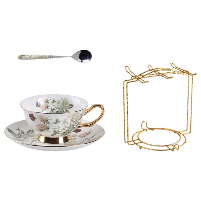 White Rose Ceramic Coffee & Afternoon Tea Set