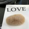 Girls Plush Hairpin Natural Rabbit Fur Women Bangs Hairpin