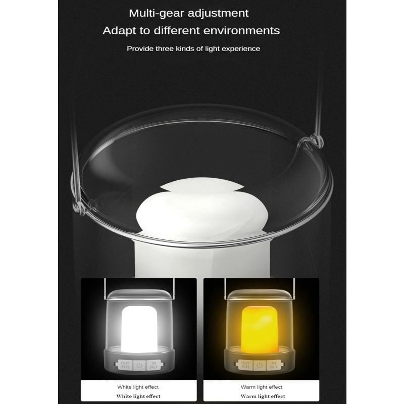 Outdoor Camping LED Flashlight Touch 3 Colors USB Rechargeable Portable LED Tent Lanterna Outdoor Portable Emergency Light Bulb