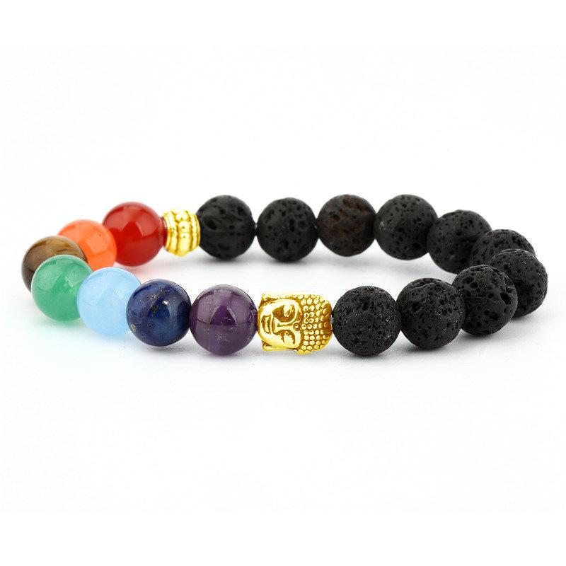 JYL TS Bracelet Colorful Stone  Volcanic Style Brings Vibrant Luck And Joy