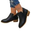 Plus-size Boots for Women, Slimming Pointed-toe Casual, Thick-soled, Chunk-heeled Boots for Women, Single Shoes