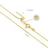 S925 Sterling Silver Gold Plated Collarbone Chain Round Beads Snake Bone Box Twisted Flower Chain Necklace Fashion Jewelry