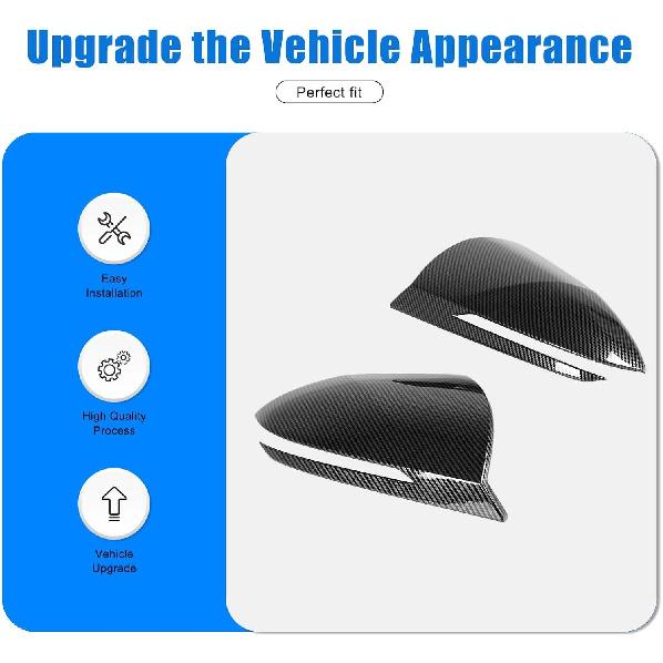 Side Door Mirror Covers for H-yundai Santa Cruz 2022 2023 2024 Accessories, ABS Exterior Rearview Mirror Guard Covers Moulding Trim