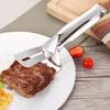 3Pcs Food Clip Grill Clamp with Extra Long Heat-Resistant Handle Stainless Steel Steak Fish Burgers Bread BBQ Tongs Kitchen Grilling Tool