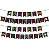 Theme Party Decoration Flag Pulling Cake Plaque Sticker Set