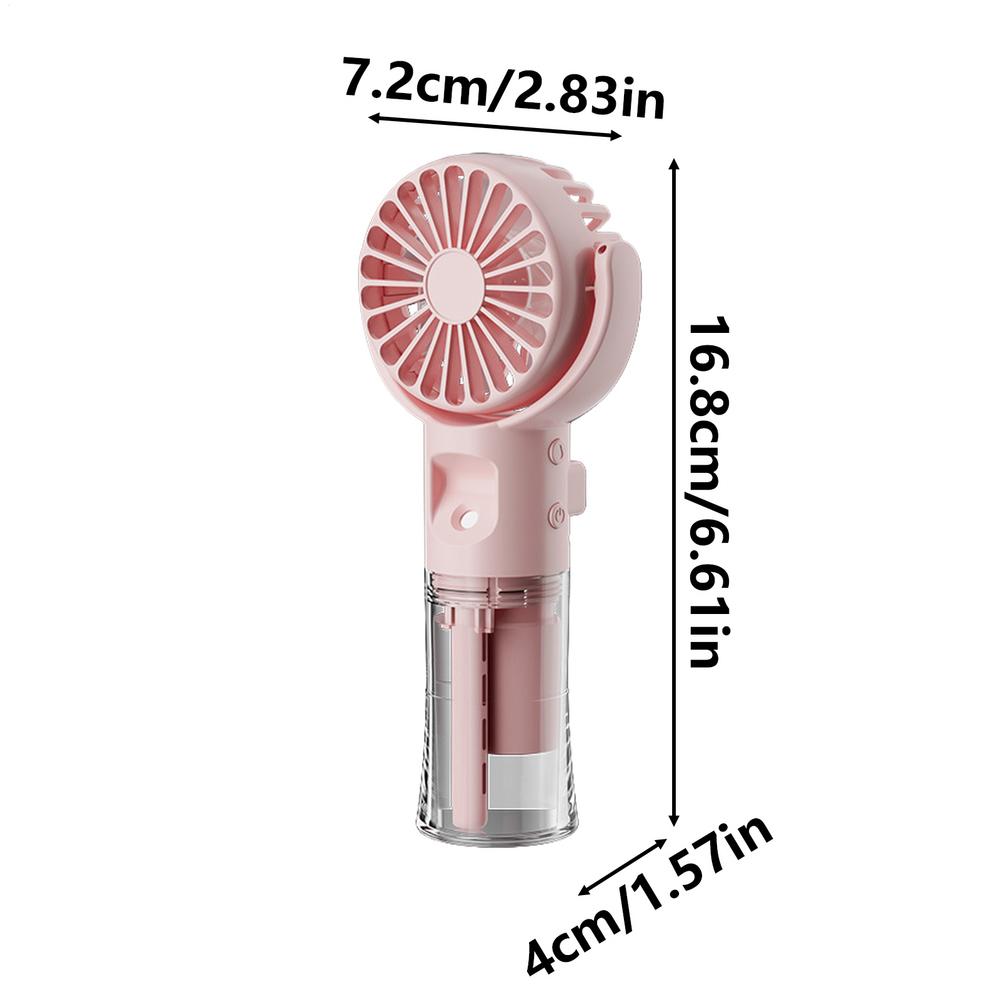 Portable Water Mist Fan Mini Handheld Fan USB Charging 4 Speeds Handheld Spray Fans Portable Personal Hand Held Small Fan