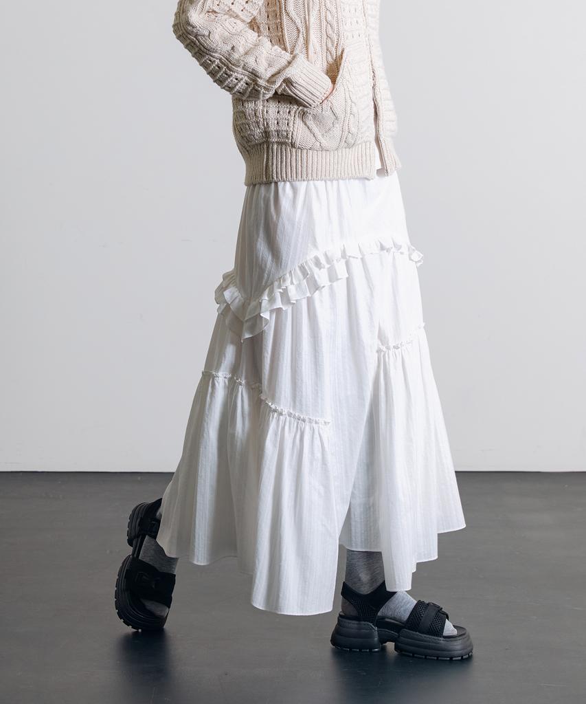 Dyuidyui Cutting Skirt_White