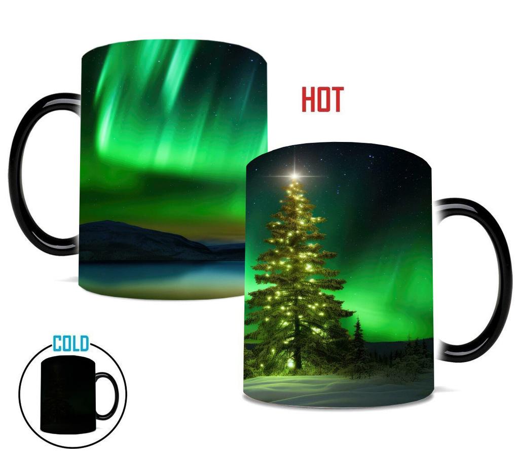 Christmas Christmas Northern Lights Color Changing Cup Ceramic Coffee Mug Snowman Christmas Tree
