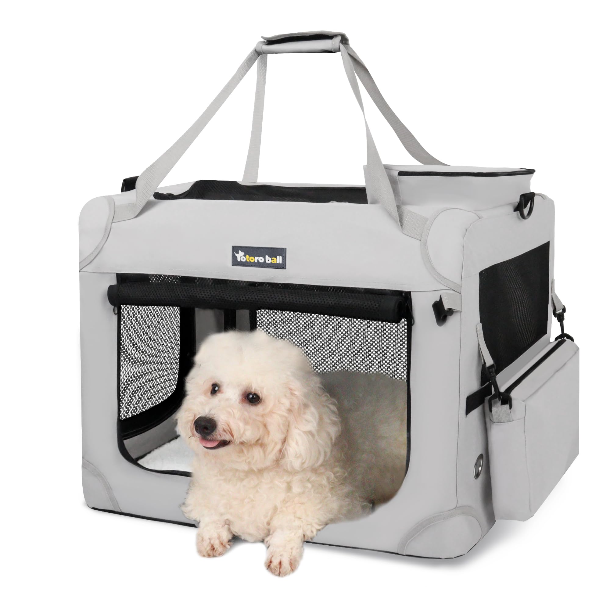 

Totoro Ball Dog Carrier Soft Dog Carrier Medium Foldable Dog Water Bottle Band Suitable for 2 Small to Medium to for Car and Visiting M x 42W x 42H