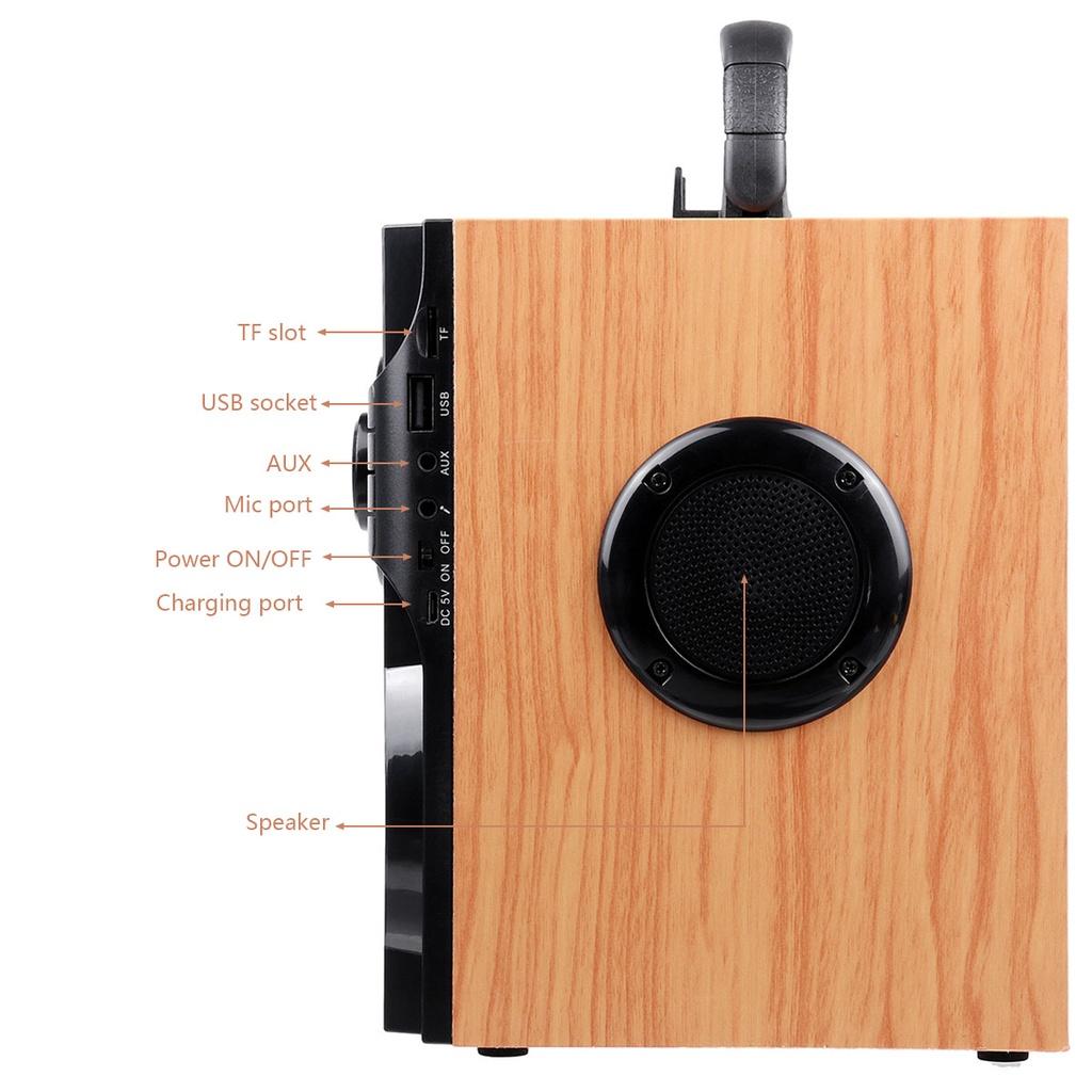 A11 USB Portable Bluetooth Speaker Wireless Stereo Subwoofer Bass Speakers Music Center Support FM Radio TF AUX Remote Control DC 5V