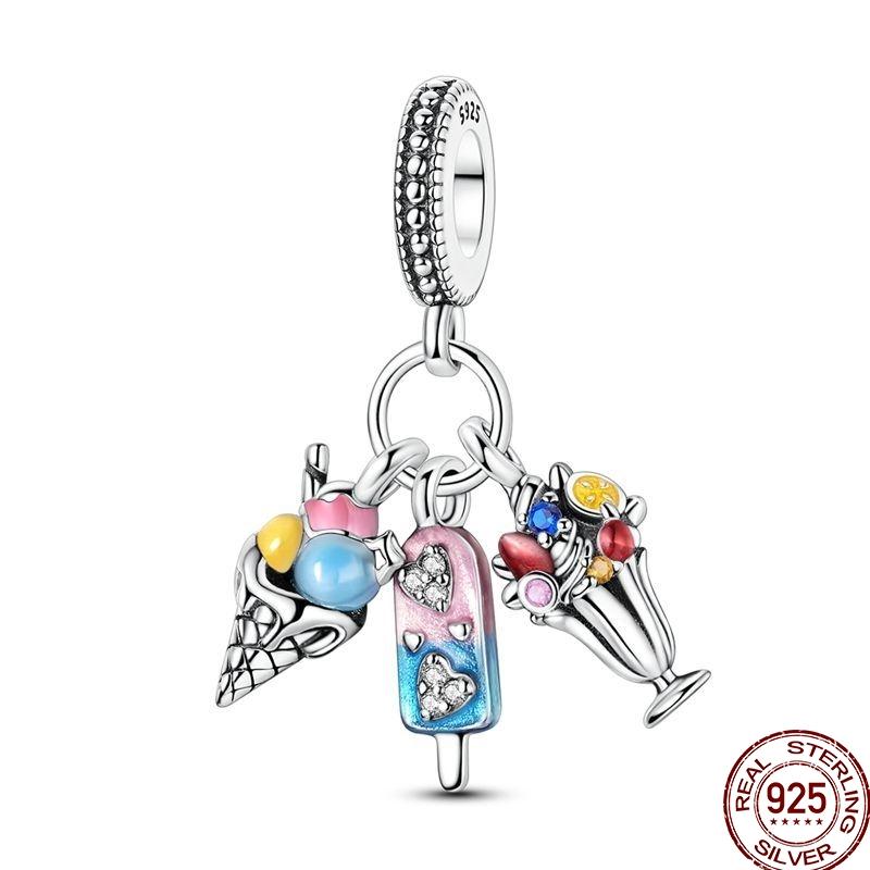 100% Copper Blue Shiny Zirconia Dark Cloud Butterfly Jewelry Beaded Pendant Fit 3Mm Bracelet Diy Jewelry Gift