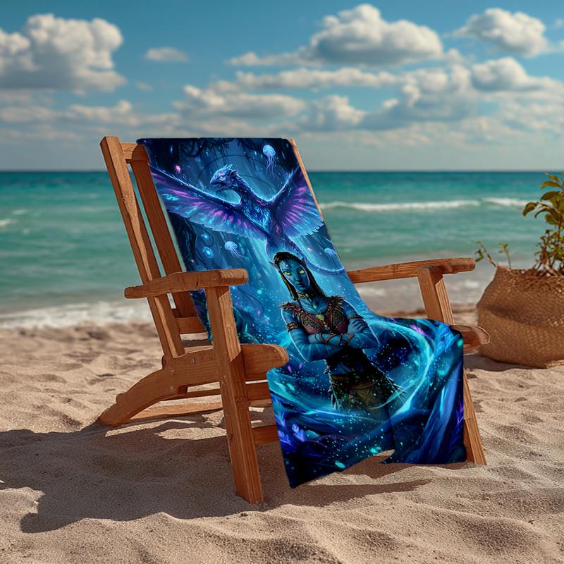 Ultra-Soft Beach Towel with Avatar Theme,Ideal for Pool - Camping, Diving - Perfect Travel Essential, Vibrant Beach Towel.