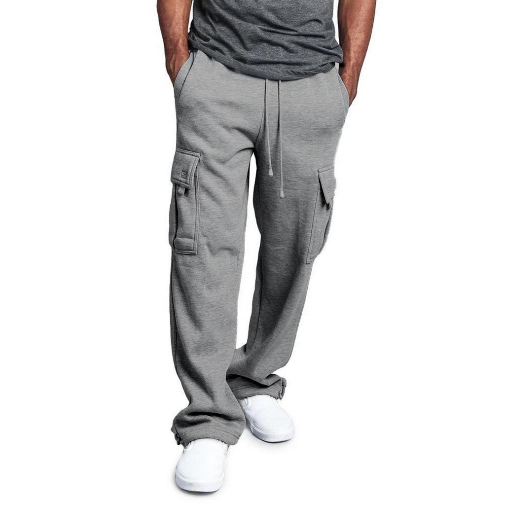 Herr Retro Cargo Joggerbyxor med flera fickor - Stilren europeisk & amerikansk High Street-trend