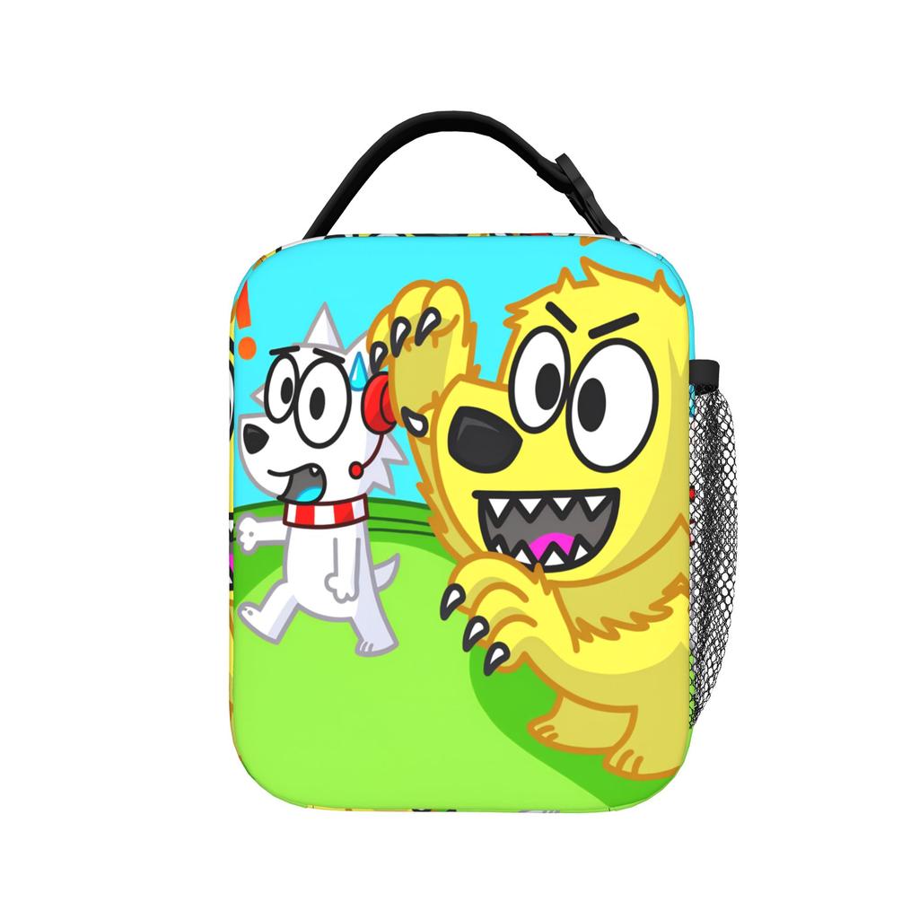 Tylers And Snowi Gaming Lunch Bag Vintage Lunch Box For Adult Office Zipper Cooler Bag Oxford Graphic Design Thermal Lunch Bags