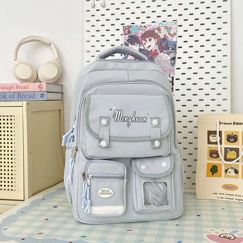 College style fresh and sweet candy color backpack girl multi-compartment large-capacity backpack