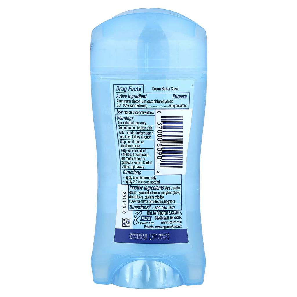 48 Stunden Klar Gel Antitranspirant/Deodorant, Kakaobutter, 73G(2.6Oz)