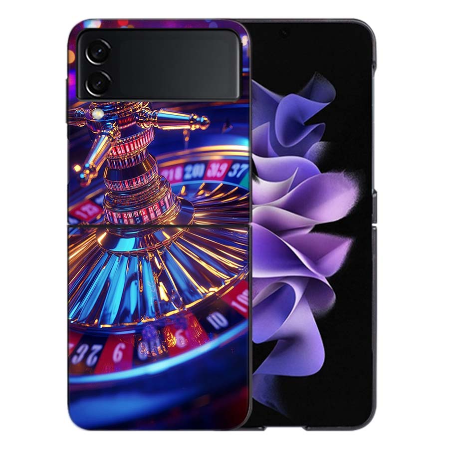 Russian Lucky Roulette Coque For Samsung Z Flip7 6 Galaxy Case Shockproof Z Flip5 Z Flip3 4 5G Hard Cover Phone TPU PC Hard Fun