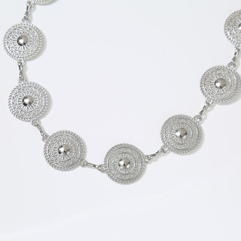 Retro Minimalist Metal Circle Waist Chain Bohemian Belt Accessory