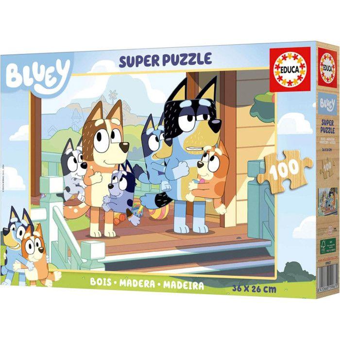 Wooden Puzzle - EDUCA - Bluey - 100 Pieces - Eco-friendly - For Children Aged 6 and Over