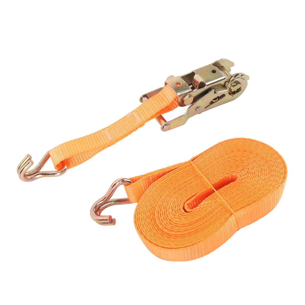 2 Set 7mx25mm Heavy Duty Ratchet Tie Down Strap Orange 1 116 Inch Wide Ratchet Strap with 2 J Hook