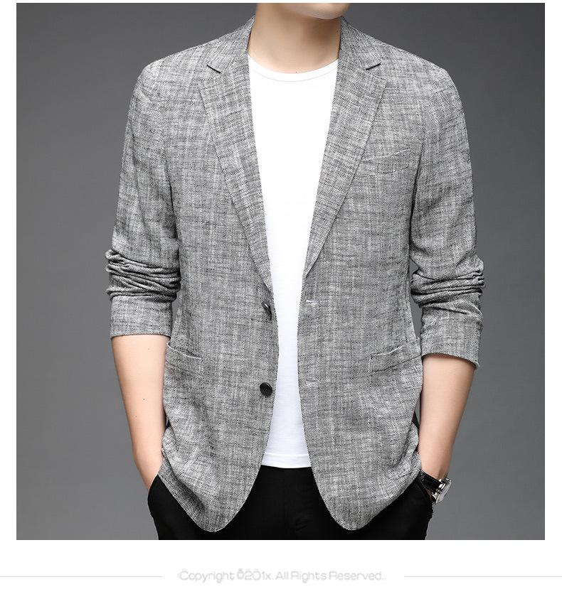 Herren Casual Frühling/Herbst Baumwolle Leinen Blazer Jacke