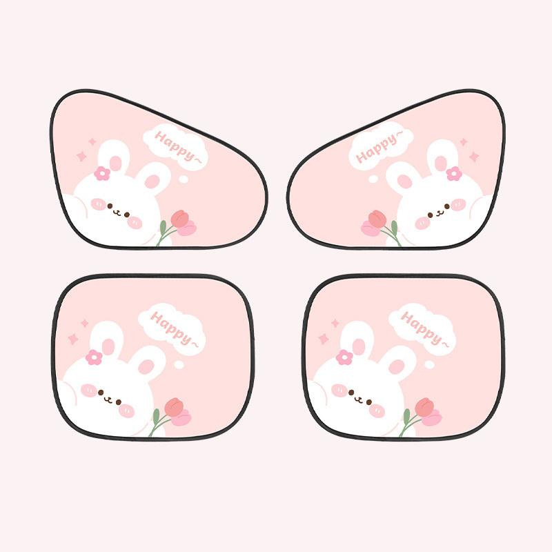 Car Sunshade Cartoon Electrostatic Film UV Protection Sunshade Reusable Adsorption Static Cling for Rear Windows