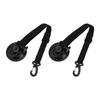 2PCS 9cm Suction Cup Anchor Securing Hook Tie Downs with Carabiner for Car Side Awning
