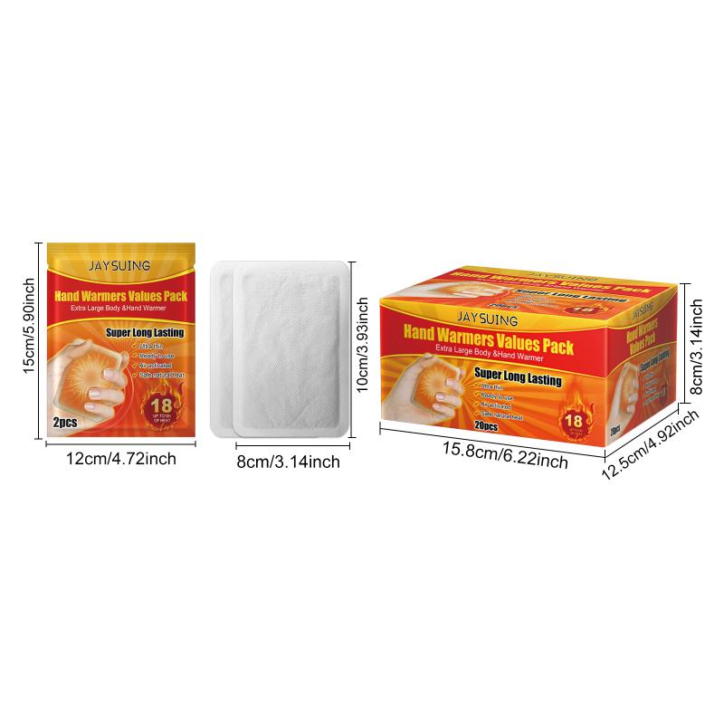Self Heating Hand Warmers 20Pcs Heat Portable Pads for Outdoor Activities Winter Sports Travel