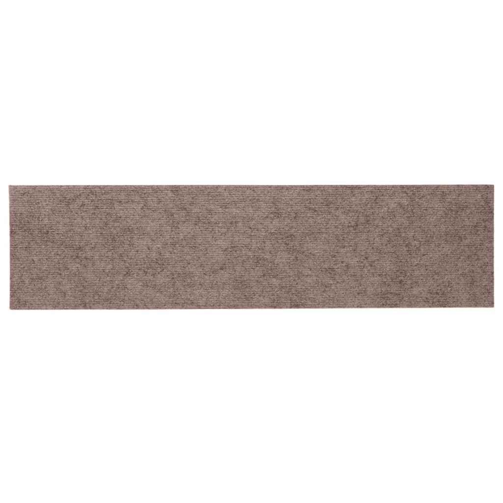 vidaXL Stufenmatten Selbstklebend 15 Stk. 76x20 cm Hellbraun Rechteckig