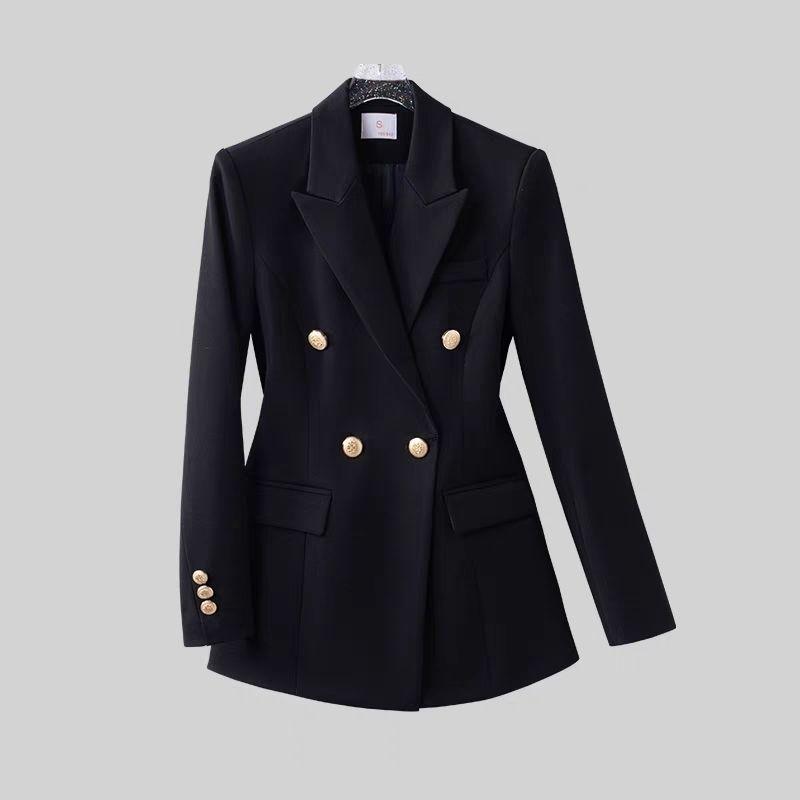 

Business Women Blazer Slim Fit Professional Suit Jacket Formal Office Wear for Interview Elegant College Students S чёрный