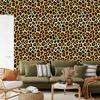 Animal Skin Wallpaper Gold, Ocher and Black for Living Room and Bedroom 50x1000
