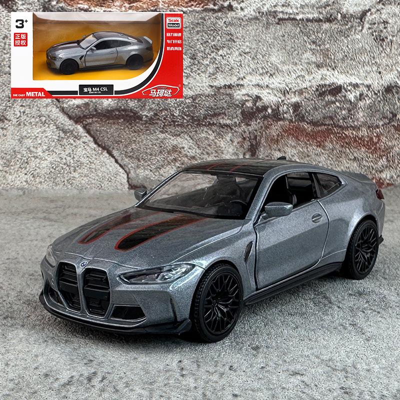 ACB1 1:36 BMW M4 CSL Sport Car Alloy Diecast Car Model Toy With Pull Back For Children Gifts Toy Collection D163