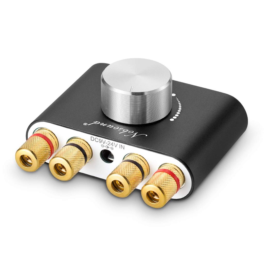 Vylepšený výkonový zesilovač Nobsound Pro bluetooth 100W zesilovač Digitální výkonový zesilovač pro reproduktory HiFi Audio s napájecím zdrojem NS-01G 5.0 (Černá)
