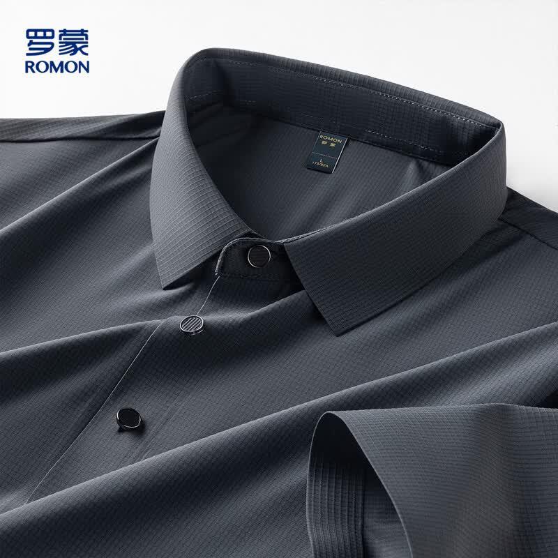 ROMON Men's Short Sleeve Business Casual Polo Shirt