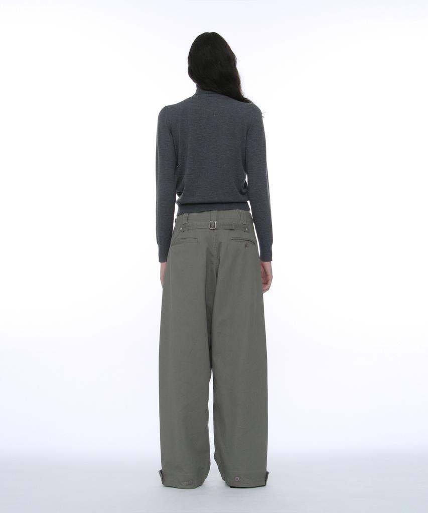 PARTIMENTO WOMEN Pwc Embroidered High-Neck Knit Top_Charcoal Melange